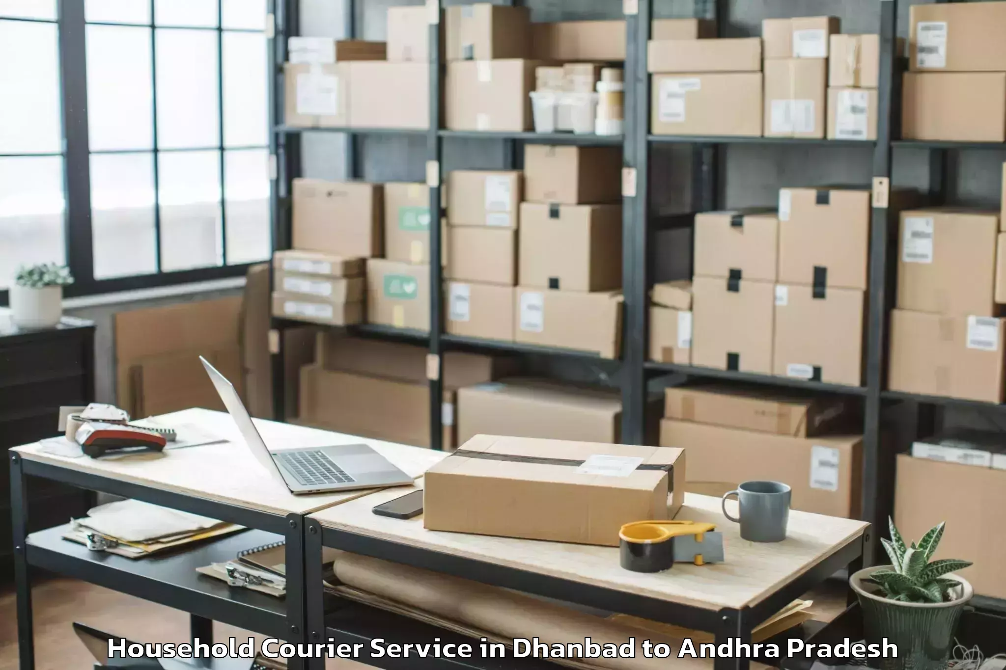 Efficient Dhanbad to Nuzvid Household Courier